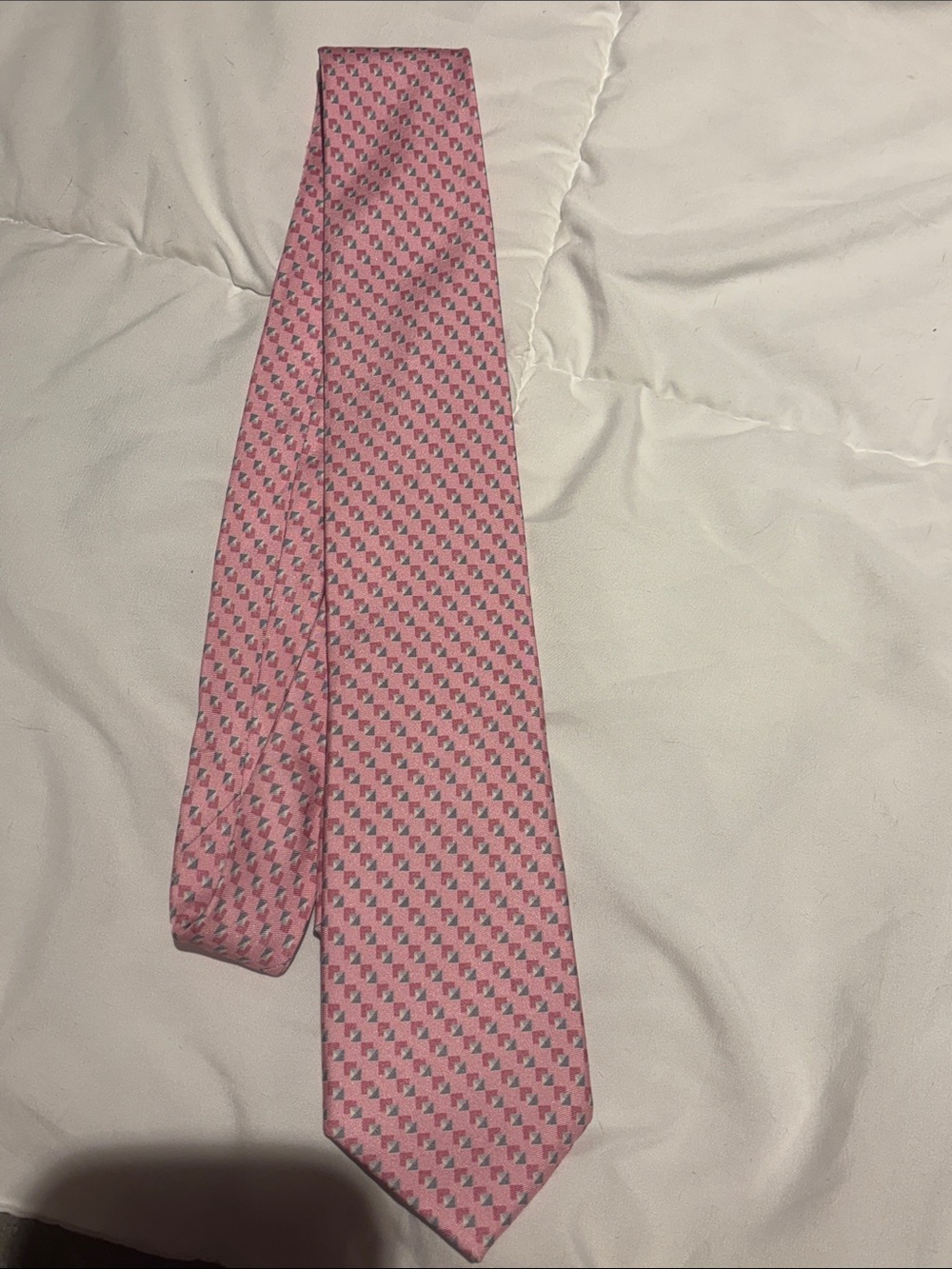 Michael Kors Men's Pink Patterned Silk Tie 100% Silk